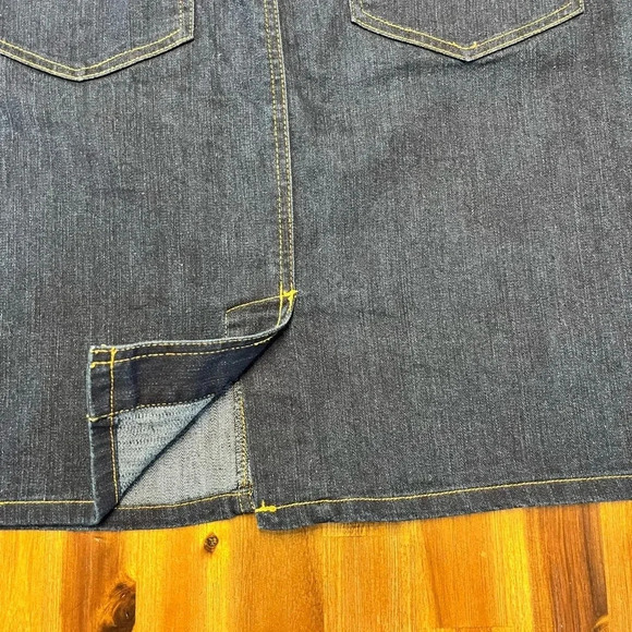 Chadwick’s of Boston pull on denim skirt with back slit size 10 womens - Picture 5 of 8